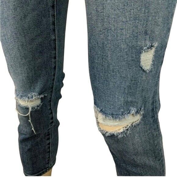Warp & Weft LAX Jeans Womens 26 Slim Ankle Crop Skinny Distressed Ripped Abbot - Picture 3 of 15